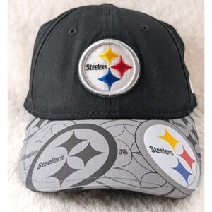 Pittsburgh Steelers Youth Hat New Era 9FORTY Black Adjustable NFL Cap